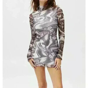 Nwot.Urban Outfitters. UO Alessia Mock Neck Mini Dress.
